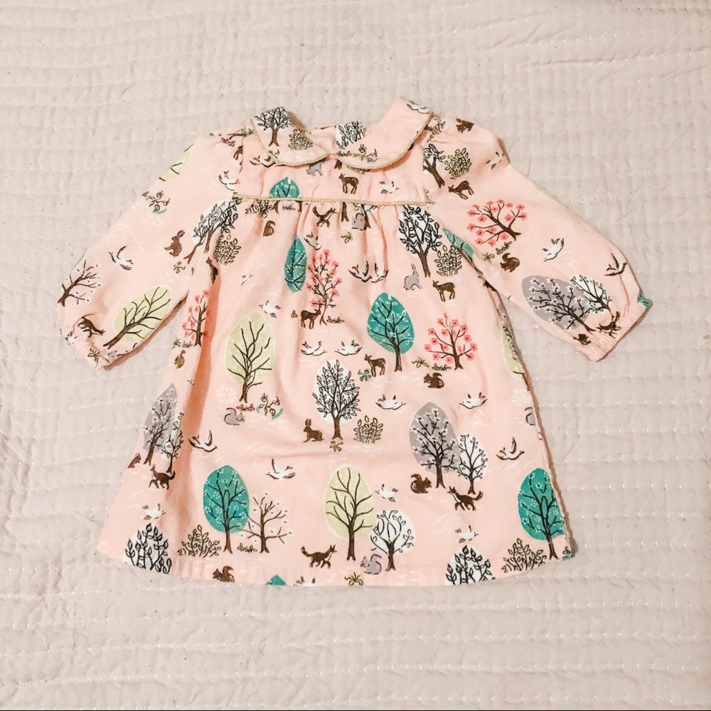 Woodland Printed Corduroy Dress